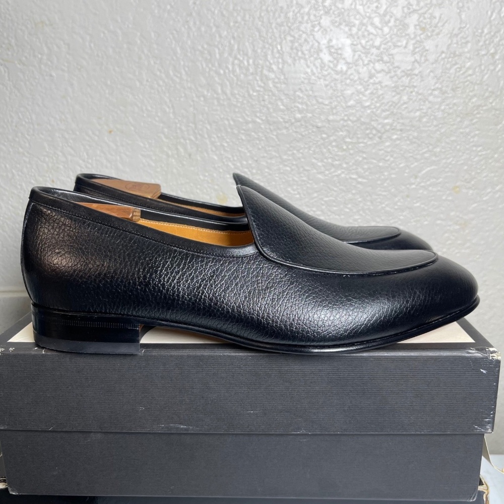 Beckett Simonon black pebbled leather loafers 9.5 - Picture 2 of 4